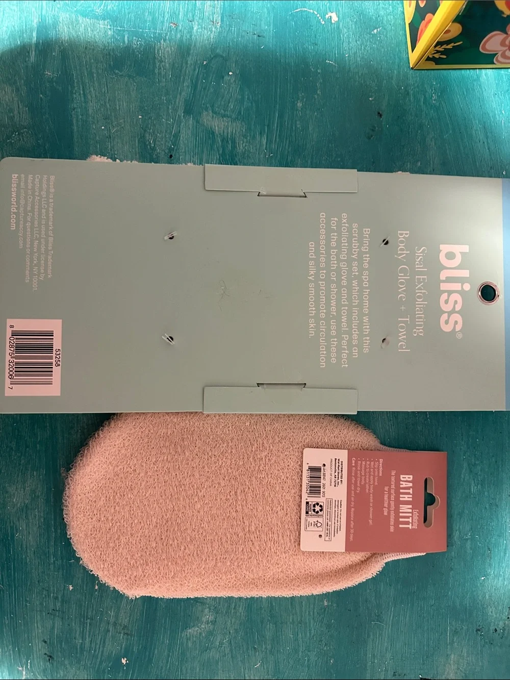 Bliss Pink Exfoliating Bath Mitt